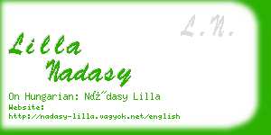 lilla nadasy business card